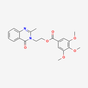 molecular formula C21H22N2O6 B604143 2-(2-methyl-4-oxo-3(4H)-quinazolinyl)ethyl 3,4,5-trimethoxybenzoate CAS No. 51094-81-6