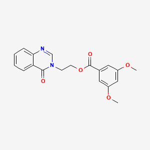 molecular formula C19H18N2O5 B604144 2-(4-oxo-3(4H)-quinazolinyl)ethyl 3,5-dimethoxybenzoate CAS No. 1119496-11-5