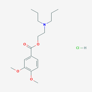 2-(dipropylamino)ethyl 3,4-dimethoxybenzoate hydrochloride