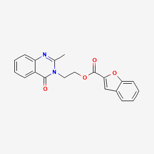molecular formula C20H16N2O4 B604145 2-(2-methyl-4-oxo-3(4H)-quinazolinyl)ethyl 1-benzofuran-2-carboxylate CAS No. 1119438-69-5