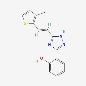 molecular formula C15H13N3OS B6041451 2-{3-[2-(3-methyl-2-thienyl)vinyl]-1H-1,2,4-triazol-5-yl}phenol 