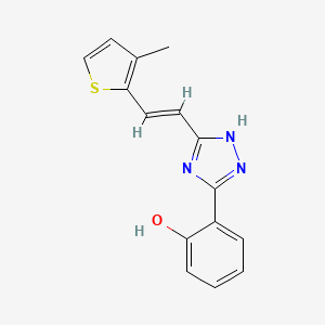 2-{3-[2-(3-methyl-2-thienyl)vinyl]-1H-1,2,4-triazol-5-yl}phenol