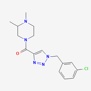molecular formula C16H20ClN5O B6041455 4-{[1-(3-chlorobenzyl)-1H-1,2,3-triazol-4-yl]carbonyl}-1,2-dimethylpiperazine 