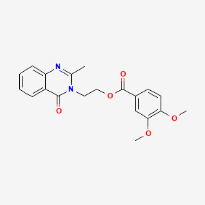 molecular formula C20H20N2O5 B604147 2-(2-methyl-4-oxo-3(4H)-quinazolinyl)ethyl 3,4-dimethoxybenzoate CAS No. 1119438-24-2