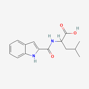 molecular formula C15H18N2O3 B6041476 N-(1H-indol-2-ylcarbonyl)leucine 