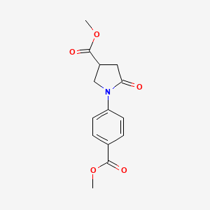 Methyl 1-[4-(methoxycarbonyl)phenyl]-5-oxopyrrolidine-3-carboxylate