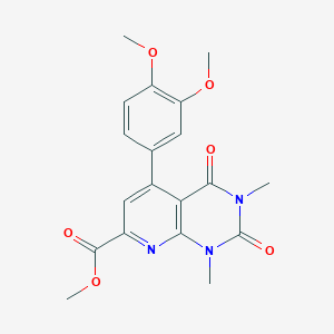 molecular formula C19H19N3O6 B6041493 methyl 5-(3,4-dimethoxyphenyl)-1,3-dimethyl-2,4-dioxo-1,2,3,4-tetrahydropyrido[2,3-d]pyrimidine-7-carboxylate 