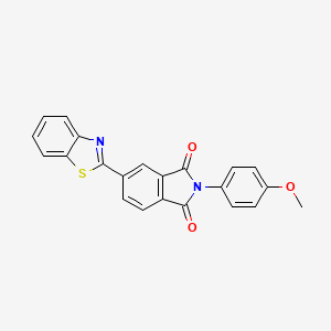 molecular formula C22H14N2O3S B6041526 5-(1,3-benzothiazol-2-yl)-2-(4-methoxyphenyl)-1H-isoindole-1,3(2H)-dione 