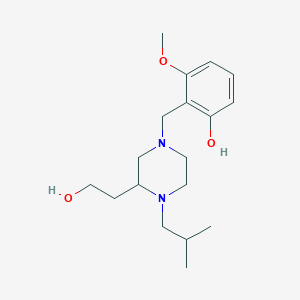 2-{[3-(2-hydroxyethyl)-4-isobutyl-1-piperazinyl]methyl}-3-methoxyphenol