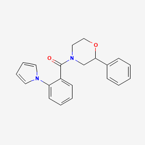 molecular formula C21H20N2O2 B6041560 2-phenyl-4-[2-(1H-pyrrol-1-yl)benzoyl]morpholine 