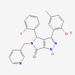 4-(2-fluorophenyl)-3-(2-hydroxy-5-methylphenyl)-5-(pyridin-3-ylmethyl)-4,5-dihydropyrrolo[3,4-c]pyrazol-6(1H)-one