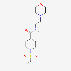 molecular formula C14H27N3O4S B6041582 1-(ethylsulfonyl)-N-[2-(4-morpholinyl)ethyl]-4-piperidinecarboxamide 