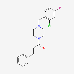 1-(2-chloro-4-fluorobenzyl)-4-(3-phenylpropanoyl)piperazine