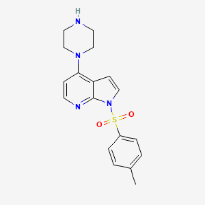 1-[(4-Methylphenyl)sulfonyl]-4-(1-piperazinyl)-1H-pyrrolo[2,3-B]pyridine