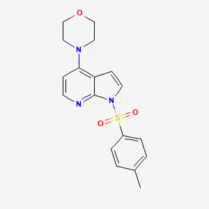 molecular formula C18H19N3O3S B604161 1-[(4-Methylphenyl)sulfonyl]-4-(4-morpholinyl)-1H-pyrrolo[2,3-B]pyridine CAS No. 1163729-16-5
