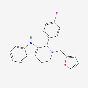 molecular formula C22H19FN2O B6041617 1-(4-fluorophenyl)-2-(2-furylmethyl)-2,3,4,9-tetrahydro-1H-beta-carboline 