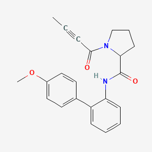 molecular formula C22H22N2O3 B6041623 1-(2-butynoyl)-N-(4'-methoxy-2-biphenylyl)prolinamide 