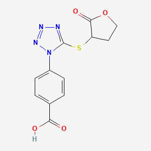 4-{5-[(2-oxotetrahydro-3-furanyl)sulfanyl]-1H-tetraazol-1-yl}benzoic acid