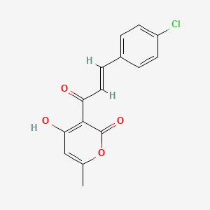 3-[(2E)-3-(4-Chlorophenyl)prop-2-enoyl]-4-hydroxy-6-methyl-2H-pyran-2-one