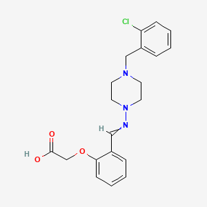 molecular formula C20H22ClN3O3 B6041660 [2-({[4-(2-chlorobenzyl)-1-piperazinyl]imino}methyl)phenoxy]acetic acid 