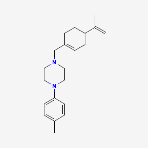 molecular formula C21H30N2 B6041672 1-[(4-isopropenyl-1-cyclohexen-1-yl)methyl]-4-(4-methylphenyl)piperazine 