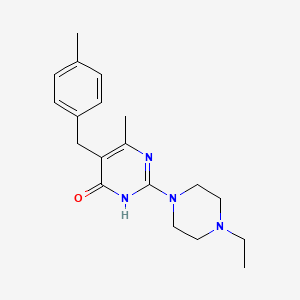 molecular formula C19H26N4O B6041680 2-(4-ethyl-1-piperazinyl)-6-methyl-5-(4-methylbenzyl)-4(3H)-pyrimidinone 