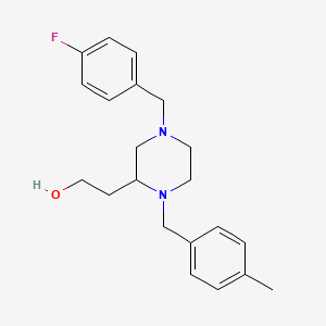 2-[4-(4-fluorobenzyl)-1-(4-methylbenzyl)-2-piperazinyl]ethanol