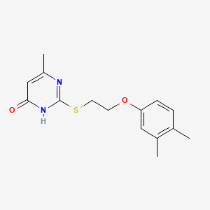 molecular formula C15H18N2O2S B6041691 2-{[2-(3,4-dimethylphenoxy)ethyl]thio}-6-methyl-4(1H)-pyrimidinone 