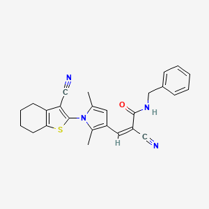 N-benzyl-2-cyano-3-[1-(3-cyano-4,5,6,7-tetrahydro-1-benzothien-2-yl)-2,5-dimethyl-1H-pyrrol-3-yl]acrylamide