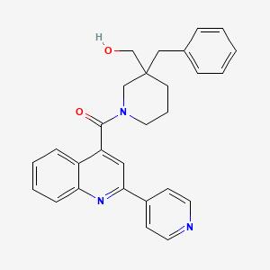 (3-benzyl-1-{[2-(4-pyridinyl)-4-quinolinyl]carbonyl}-3-piperidinyl)methanol