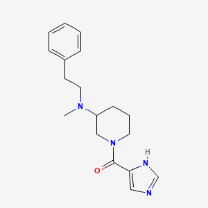 molecular formula C18H24N4O B6041747 1-(1H-imidazol-4-ylcarbonyl)-N-methyl-N-(2-phenylethyl)-3-piperidinamine 