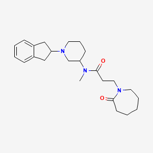 N-[1-(2,3-dihydro-1H-inden-2-yl)-3-piperidinyl]-N-methyl-3-(2-oxo-1-azepanyl)propanamide