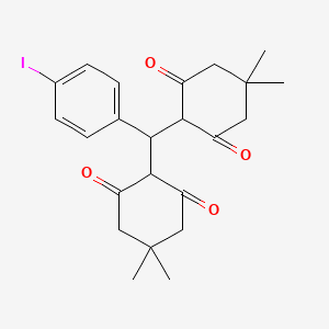 molecular formula C23H27IO4 B6041783 2,2'-[(4-iodophenyl)methylene]bis(5,5-dimethyl-1,3-cyclohexanedione) 
