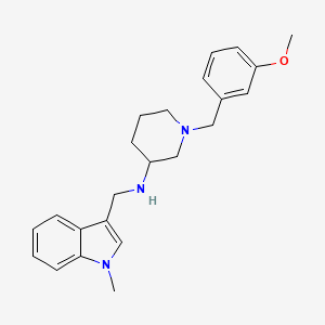 molecular formula C23H29N3O B6041787 1-(3-methoxybenzyl)-N-[(1-methyl-1H-indol-3-yl)methyl]-3-piperidinamine 