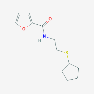 molecular formula C12H17NO2S B6041798 N-[2-(cyclopentylthio)ethyl]-2-furamide 