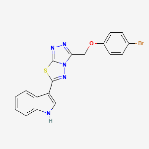 4-bromophenyl [6-(1H-indol-3-yl)[1,2,4]triazolo[3,4-b][1,3,4]thiadiazol-3-yl]methyl ether