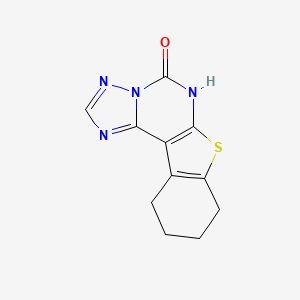 molecular formula C11H10N4OS B6041815 8,9,10,11-tetrahydro[1]benzothieno[3,2-e][1,2,4]triazolo[1,5-c]pyrimidin-5(6H)-one 