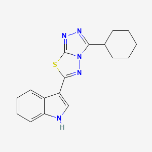 3-(3-cyclohexyl[1,2,4]triazolo[3,4-b][1,3,4]thiadiazol-6-yl)-1H-indole