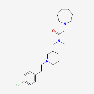 molecular formula C23H36ClN3O B6041821 2-(1-azepanyl)-N-({1-[2-(4-chlorophenyl)ethyl]-3-piperidinyl}methyl)-N-methylacetamide 