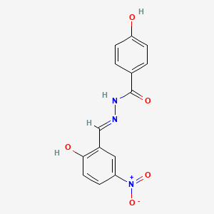 4-hydroxy-N'-(2-hydroxy-5-nitrobenzylidene)benzohydrazide