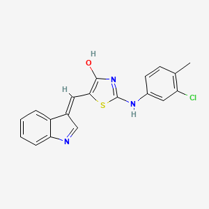 2-[(3-chloro-4-methylphenyl)amino]-5-(1H-indol-3-ylmethylene)-1,3-thiazol-4(5H)-one