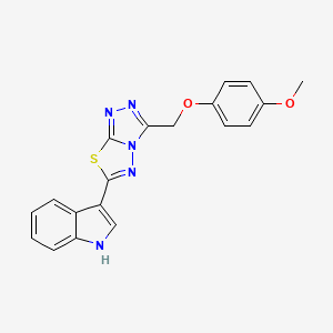 3-{3-[(4-methoxyphenoxy)methyl][1,2,4]triazolo[3,4-b][1,3,4]thiadiazol-6-yl}-1H-indole