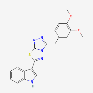 3-[3-(3,4-dimethoxybenzyl)[1,2,4]triazolo[3,4-b][1,3,4]thiadiazol-6-yl]-1H-indole