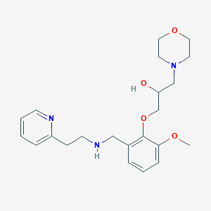 molecular formula C22H31N3O4 B6041891 1-[2-methoxy-6-({[2-(2-pyridinyl)ethyl]amino}methyl)phenoxy]-3-(4-morpholinyl)-2-propanol 