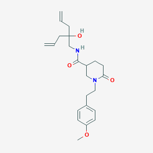 molecular formula C23H32N2O4 B6041898 N-(2-allyl-2-hydroxy-4-penten-1-yl)-1-[2-(4-methoxyphenyl)ethyl]-6-oxo-3-piperidinecarboxamide 
