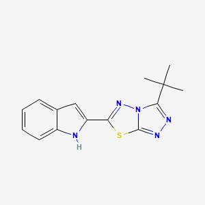 molecular formula C15H15N5S B604190 2-(3-tert-butyl[1,2,4]triazolo[3,4-b][1,3,4]thiadiazol-6-yl)-1H-indole CAS No. 929813-88-7