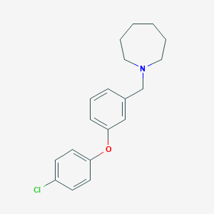 molecular formula C19H22ClNO B6041905 1-[3-(4-chlorophenoxy)benzyl]azepane 