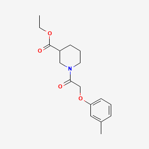 molecular formula C17H23NO4 B604193 Ethyl 1-[(3-methylphenoxy)acetyl]-3-piperidinecarboxylate CAS No. 1208968-27-7