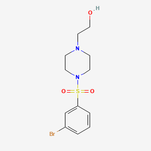 molecular formula C12H17BrN2O3S B604194 2-(4-((3-ブロモフェニル)スルホニル)ピペラジン-1-イル)エタノール CAS No. 1007209-71-3