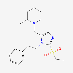 1-{[2-(ethylsulfonyl)-1-(2-phenylethyl)-1H-imidazol-5-yl]methyl}-2-methylpiperidine